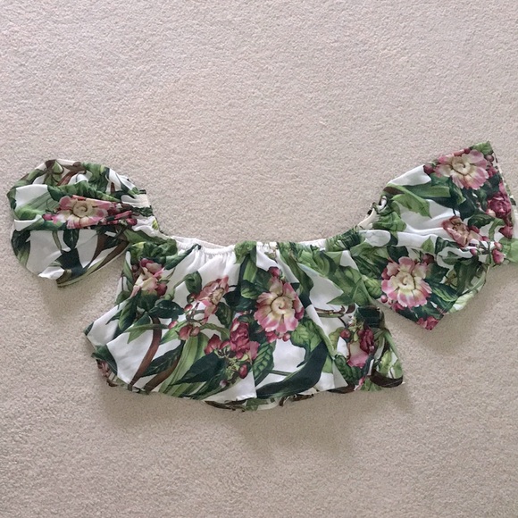 Beach holiday cropped/ off-shoulder top - Picture 1 of 2